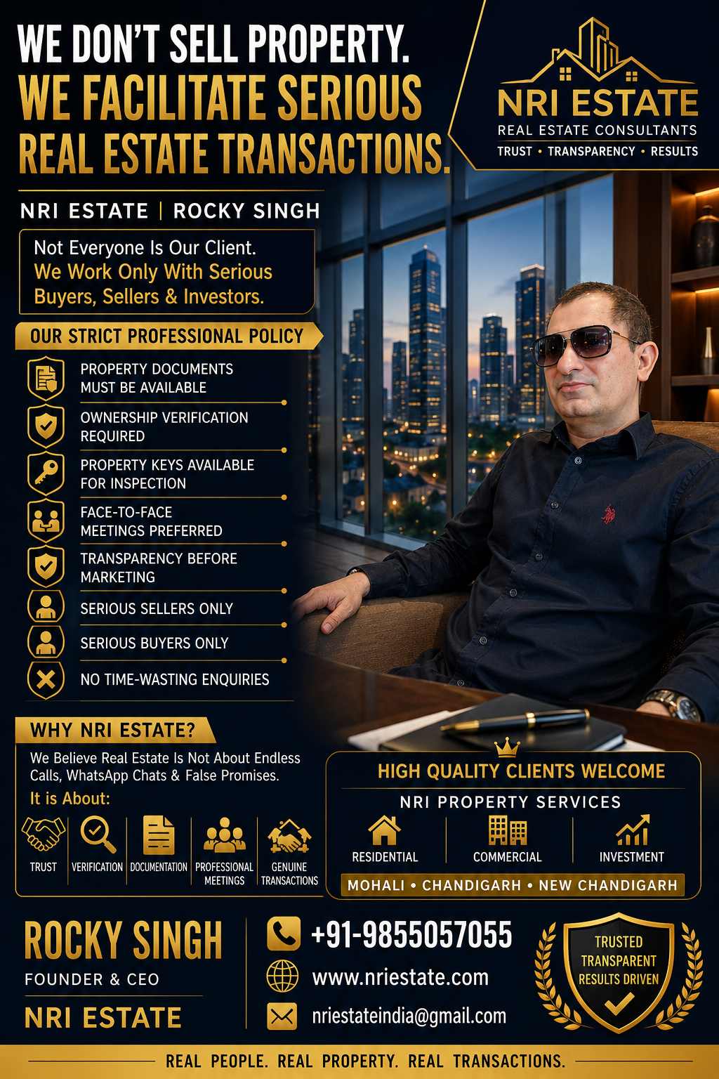 mohali real estate consultant rocky singh nri estate
