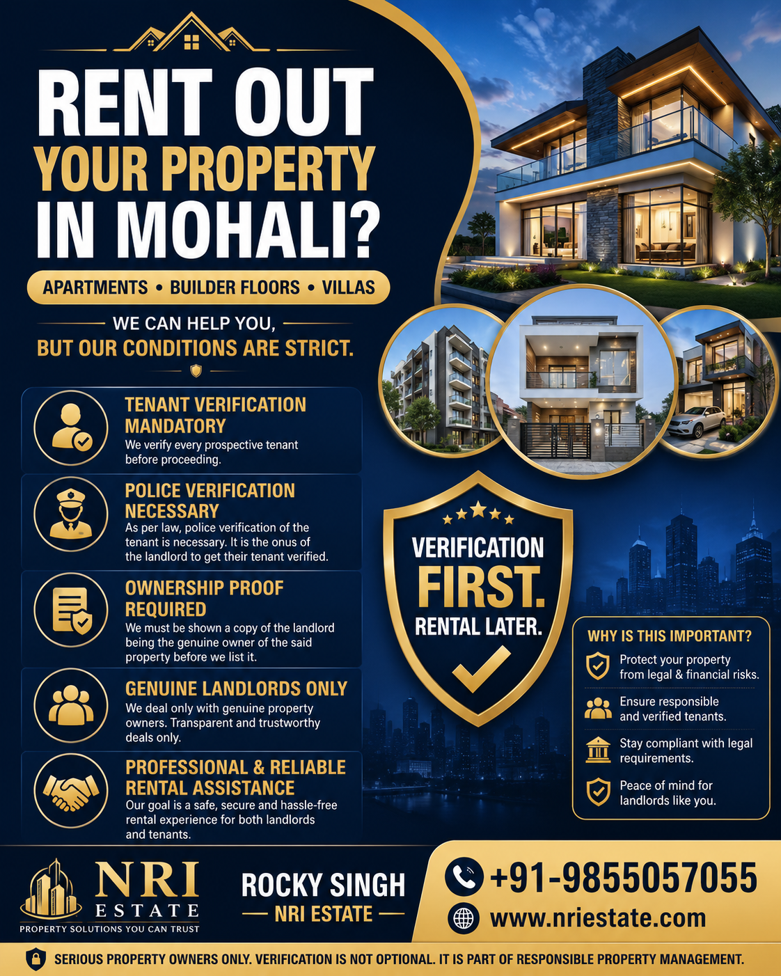 rental service in mohali by nri estate